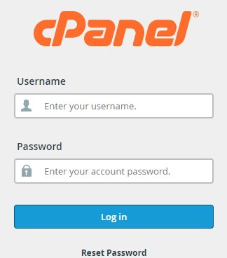  Cpanel logo on login page