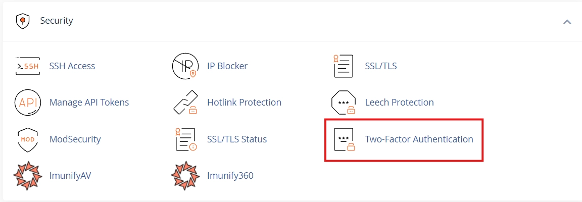 under security section select two factor authentication 